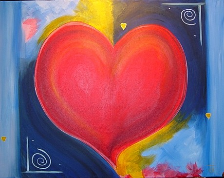 Big Juciy Heart painting